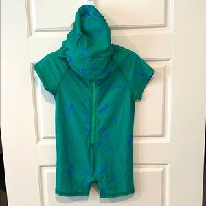 First Impressions Boy Swim Romper Modern Mint
